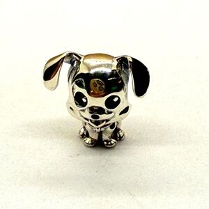🐾 Sterling Silver Puppy Dog Charm Bead – S925
